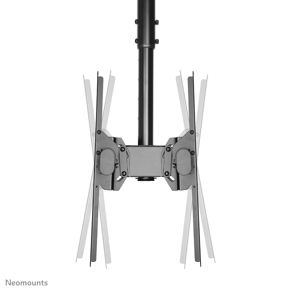Neomounts NM-C440DBLACK Soporte de techo para doble monitor/TV 32-60" - alt. 56-91 cm